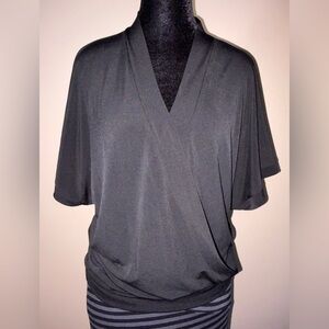 Victoria's Secret Elegant Black Drape Blouse Sz SP